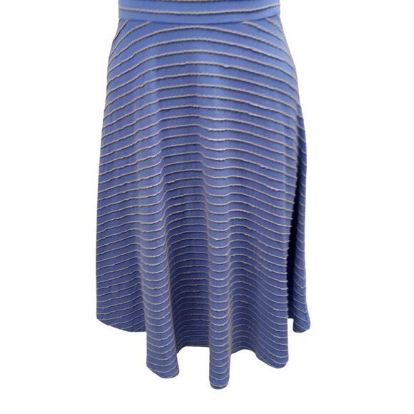 Matilda Jane Exploration Fit & Flare Blue Striped Dress Size XS Gray Swing - Picture 6 of 12